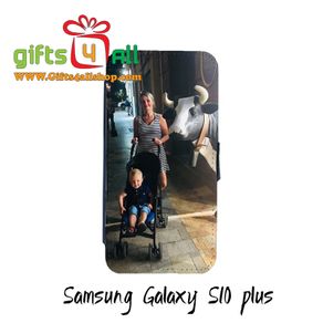 Samsung Galaxy 10 Plus personalised leather flip case cover with your photo or image