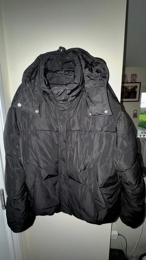 F&F Black Padded Puffer Coat with Black Hood