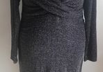 H&M MAMA Glittery Maternity Dress Black Sparkly New With Tags Lined Long Sleeves CAN POST