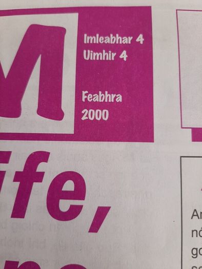 Gaeilge magazine from 2000