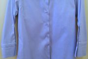 Non-iron Blue Shirt 3/4 Sleeves Size S