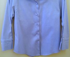 Non-iron Blue Shirt 3/4 Sleeves Size S