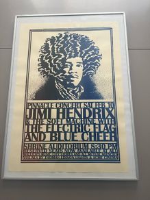 Jimi Hendrix framed gig poster