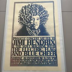 Jimi Hendrix framed gig poster