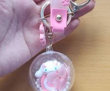 Sanrio Cinnamaroll Keychain Sakura pink theme