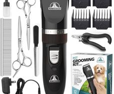 NEW SALE | Professional Dog Grooming Kit - Rechargeable, Cordless Pet Grooming Clippers & Complete Set of Dog Grooming Tools