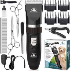 NEW SALE | Professional Dog Grooming Kit - Rechargeable, Cordless Pet Grooming Clippers & Complete Set of Dog Grooming Tools