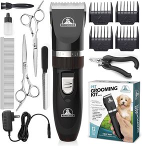 NEW SALE | Professional Dog Grooming Kit - Rechargeable, Cordless Pet Grooming Clippers & Complete Set of Dog Grooming Tools