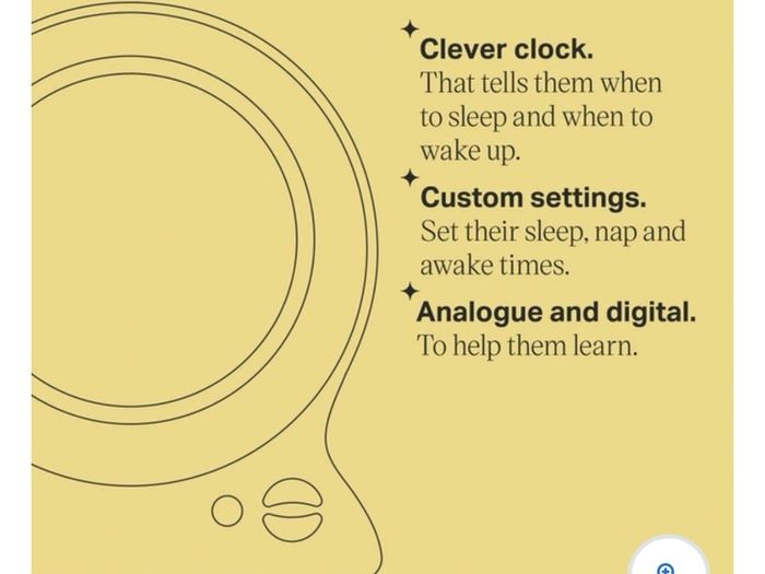 Tommee Tippee Groclock Sleep Trainer Clock with Main Powers Adaptor