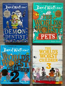 Children's Books - David Walliams - Worids Worst Children 2 & 3, Demon Dentist & Worst Worst Pets