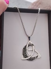 Celtic Moon Trinity knot pendant