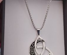 Celtic Moon Trinity knot pendant