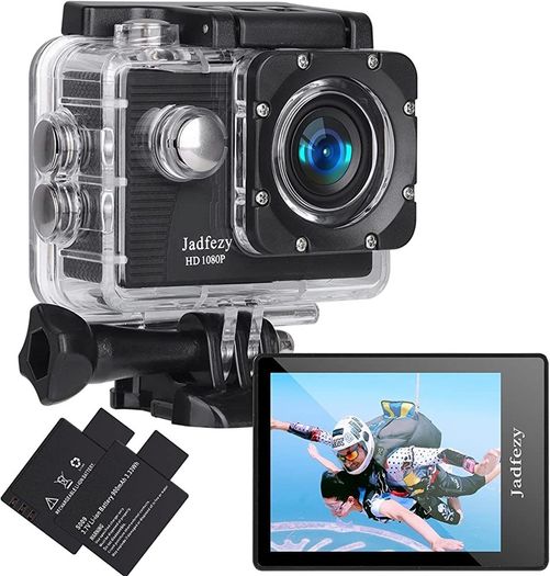 Action Camera FHD 1080P 12MP, 98FT/30M Underwater Waterproof Camera with 2 Rechargeable Batteries (FREE SHIPPING)