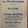 1990 Bangor v Young Munster - All Ireland League Rugby Programme Image 2