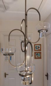 Vintage Wrought Iron Chandelier Candleholder