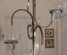 Vintage Wrought Iron Chandelier Candleholder