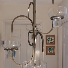 Vintage Wrought Iron Chandelier Candleholder