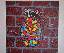 Valentines Art - Pop Art Painting-Graffiti style