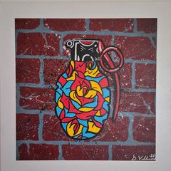 Valentines Art - Pop Art Painting-Graffiti style