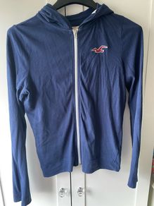 Navy hollister hoodie size small