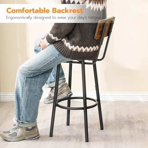 Bar Stools Set of 2, Breakfast Bar Stools