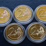 Germany 2 euro complete set 2010 Uncirculated Bremen coins UNC 24 karat Gold plated Image 8
