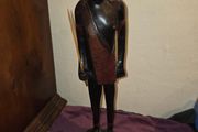 Large carved wooden African Hunter Statue
