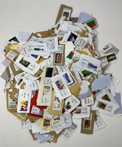 Ireland 500 grams of SOAR (Stamp on a Roll) Stamps kiloware. Nicely clipped with little wastage