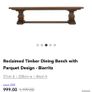 Dining Bench 200cm Vintage Ash Monastery Image 10