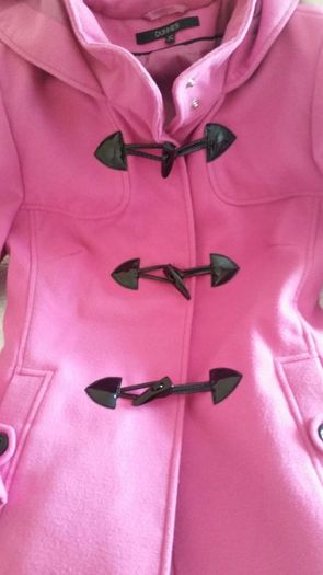Pink Winter Jacket with Hood - Size 12