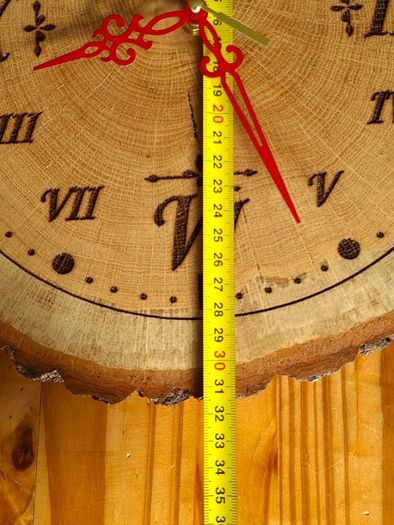 Large Handmade Wooden Wall Clock One of a Kind