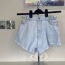 Ladies Light Blue Demi Shorts from Bershka Image 6