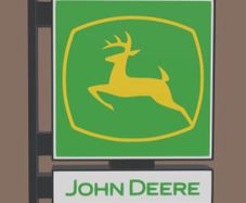 Double sides John Deere sign