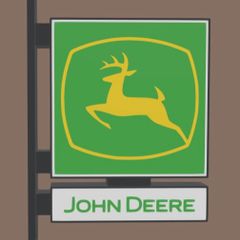 Double sides John Deere sign
