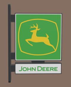 Double sides John Deere sign