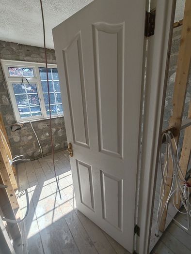 5 white doors