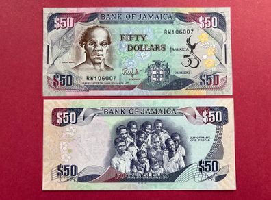 Jamaica  50 Dollars  2012  Jamaica's Golden Juiblee  Commemorative Issue . ( Uncirculated )