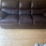 Brown leather sofa Image 3