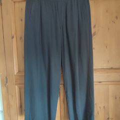 Size 16 linen blend summer trousers black