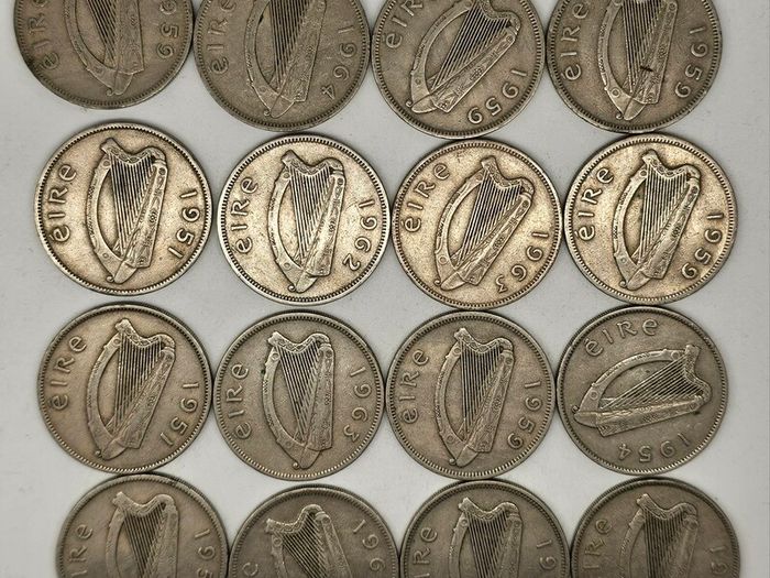 Ireland Cu-Ni 1951-1968 Mixed Date 16 Florin All in Great Condition