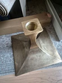 Libra Morchino coffee table base cast aluminium