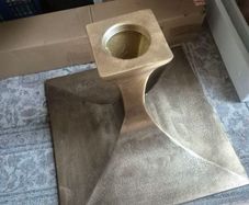 Libra Morchino coffee table base cast aluminium