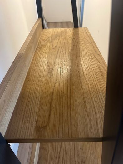 Oak & metal bookcase