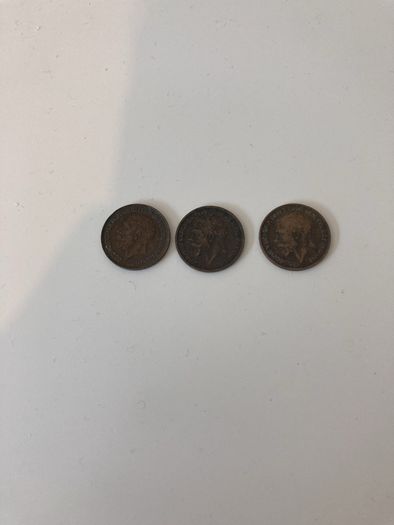 English farthing 1915,1916,1932