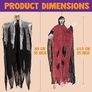 Set of Three Hanging Skeleton Ghost Halloween Decorations One 35inch 88cm Hanging Ghost Skeleton and Two 25inch 63cm Hanging Reapers Image 6