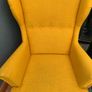 IKEA chair and footstool yellow Image 3
