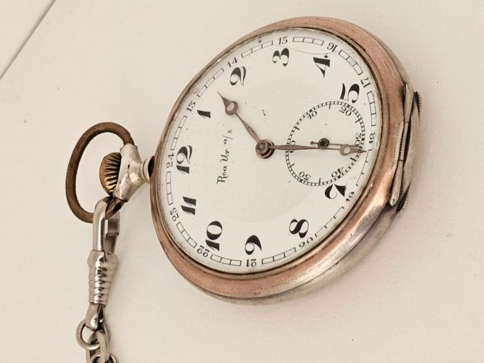 Antique Early 1900s Silver Pocket Watch Swiss made