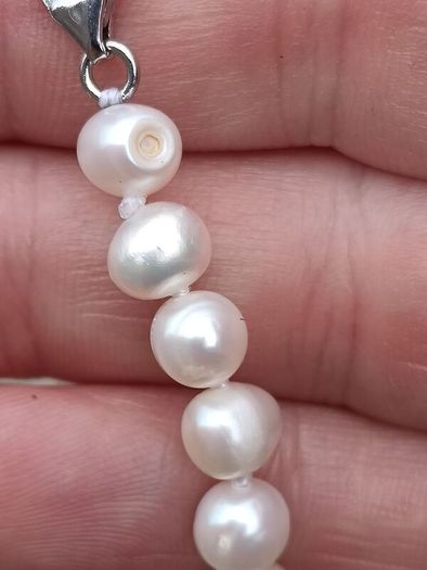 Baroque Pearl Necklace on Sterling Silver Closures
