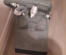 Bouncer, newborn to 6 mths clothes, toys & caddy