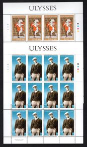 2004 Ireland James Joyce Centenary of Leopold Bloom's Adventure Ulysses Commemorative Stamps Sheetlet Plate 1A1A1A1A Mint Never Hinged (MNH)